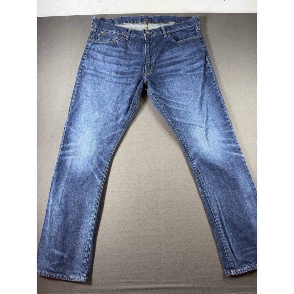 Polo Ralph Lauren Hampton Relaxed Straight Jeans Mens 38x34 Blue Med Wash Denim